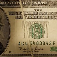 Много рядка 20 доларова банкнота с дефект при отпечатването, снимка 4 - Нумизматика и бонистика - 16138937