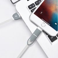 Самонавиващ се Usb 2в1 кабел подходящ Android IOS Samsung iPhone, снимка 5 - USB кабели - 21720755