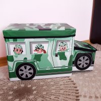 910 Детска сгъваема кутия за играчки кош столче табуретка автобус полиция, снимка 9 - Други - 25249578