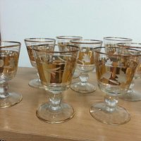 Ретро чаши  с позлата и гравирани , снимка 6 - Антикварни и старинни предмети - 22193385