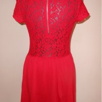 Червена рокля Н&М Divided р.М, снимка 4 - Рокли - 22476768