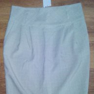 S,M-Нова пола карирана, бежова, с етикет, снимка 1 - Поли - 11059359