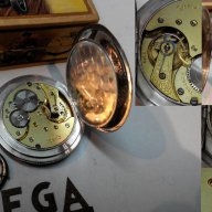 Джобен часовник OMEGA - сребро,ниело ОМЕГА, снимка 17 - Джобни - 16453348