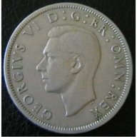 ½ крона 1950, Великобритания, снимка 2 - Нумизматика и бонистика - 15846601