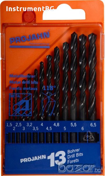 К-т свредла за метал Projahn / 13 броя, снимка 1