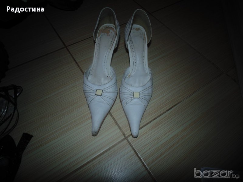 Елегантни бели обувки,естествена кожа, снимка 1