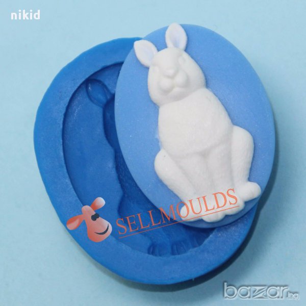 заек овал силиконов молд форма декорация украса фондан торта мъфини и др, снимка 1