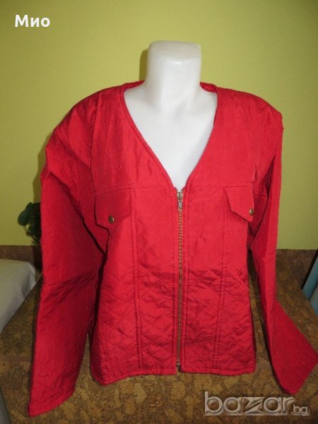 Копринено яке, 50-52, червено, снимка 1