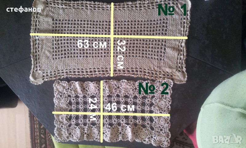 Две дантелени покривки за маса нови и различни, снимка 1