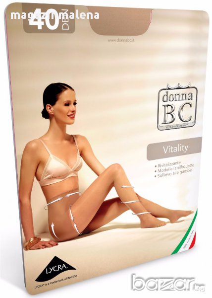 Donna BC 40DEN италиански телесен стягащ чорапогащник 40-65кг 40ДЕН коригиращи чорапогащници, снимка 1