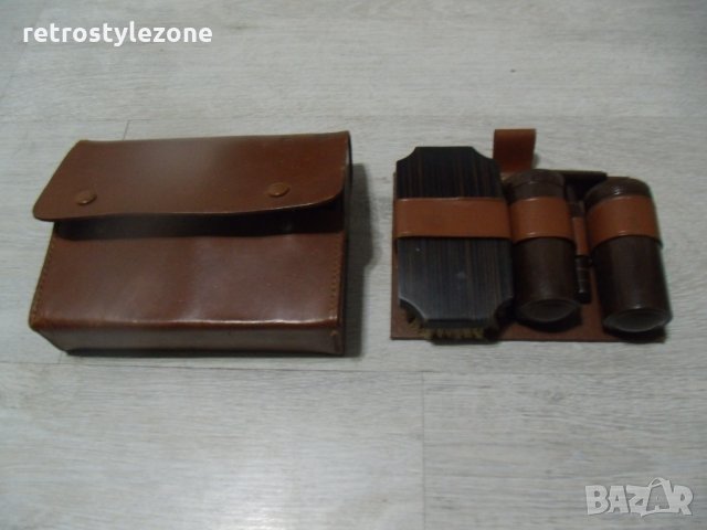 № 2421 стар комплект за бръснене WARDONIA SHEFFIELD ENGLAND  - бакелитов   - кожена кутия, снимка 2 - Антикварни и старинни предмети - 23511548