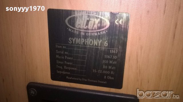 Eltax symphony 6 made in denmark-2х150w/8ohm 84/26/23см-внос англия, снимка 11 - Тонколони - 16550040