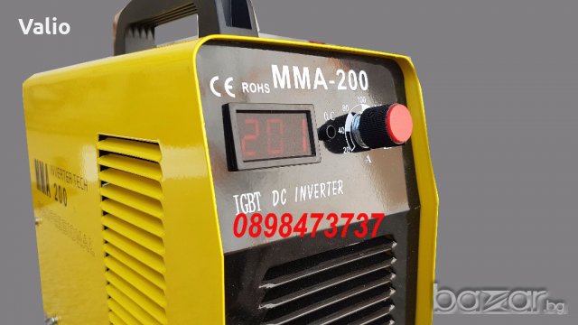 MMA-200 Инверторен електрожен с дисплей 145.00лв., снимка 3 - Други машини и части - 19232949
