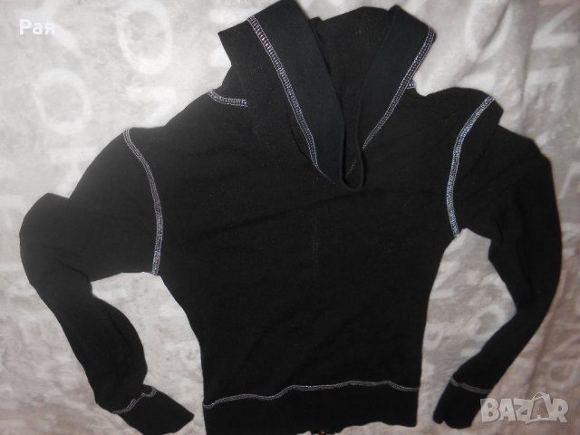 Черна блуза реплика на versace, снимка 10 - Блузи с дълъг ръкав и пуловери - 23954026