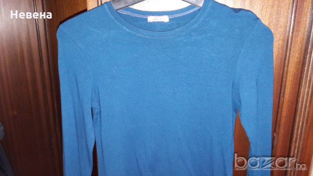Памучна еластична блуза с дълъг ръкав №42-44, снимка 3 - Блузи с дълъг ръкав и пуловери - 20390257