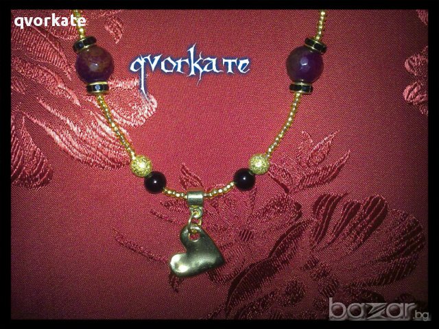 Колие сърце, снимка 2 - Колиета, медальони, синджири - 15318283