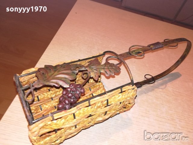 поставка за вино-метална с оплетка-40х12см-внос швеицария, снимка 9 - Колекции - 20310658