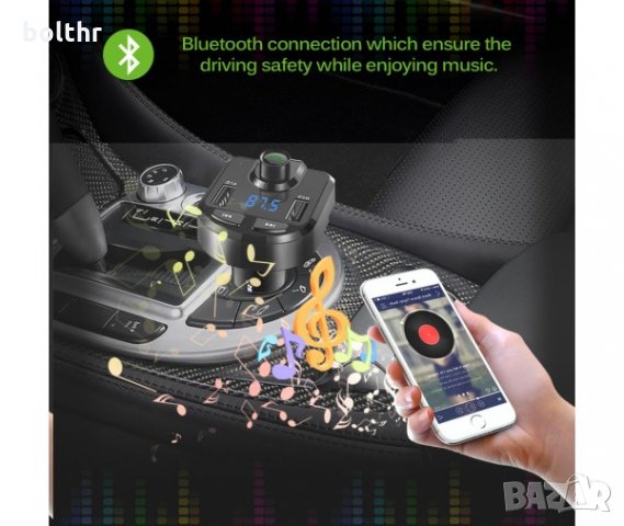 Автомобилен Bluetooth FM трансмитер с USB зарядно за GSM Bluetooth Car Kit BT36, снимка 2 - Радиокасетофони, транзистори - 22419242