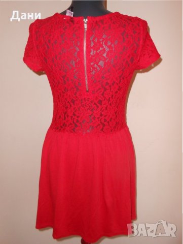 Червена рокля Н&М Divided р.М, снимка 4 - Рокли - 22476768