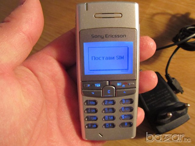 Телефон с копчета  SONY ERICSSON T105, сони ериксон Т105 модел 2003 г.син дисплей- работещ., снимка 2 - Sony Ericsson - 17342189