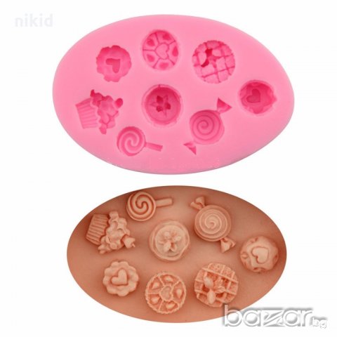 Лакомства бонбони близалки мъфини силиконов молд форма декорация фондан торта сладки и др