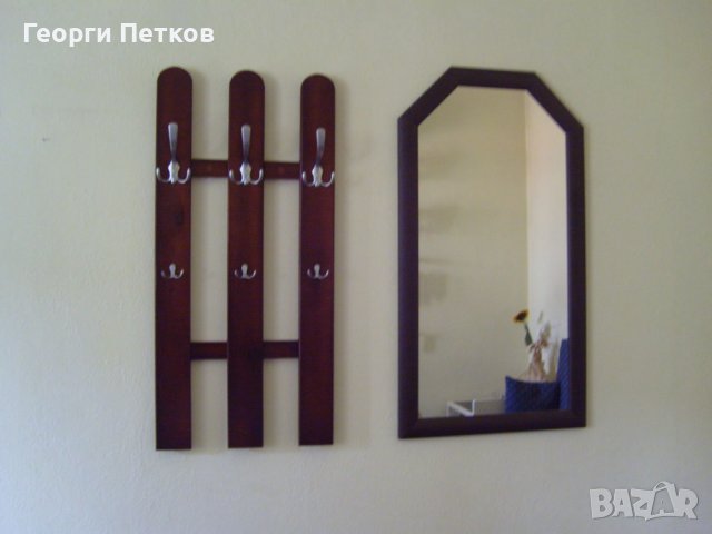Антре-огледало и закачалка от масив, снимка 4 - Огледала - 14796567