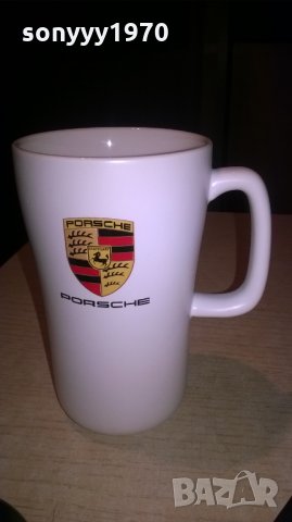 porsche-чаша керамика с капак-14х12х9см и лъжица-16см, снимка 4 - Колекции - 23323810