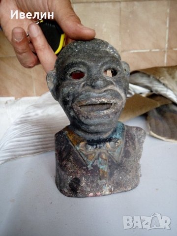 стара метална декорация-африканец, снимка 2 - Антикварни и старинни предмети - 21634960