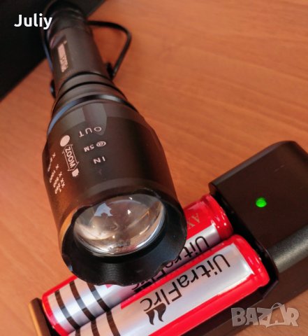  Police Xml-t6 / 5 Watt /с две батерии, снимка 4 - Къмпинг осветление - 23357531