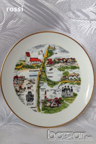 "Кралицата на северно море" немска декоративна чиния за стена 20 см. нова