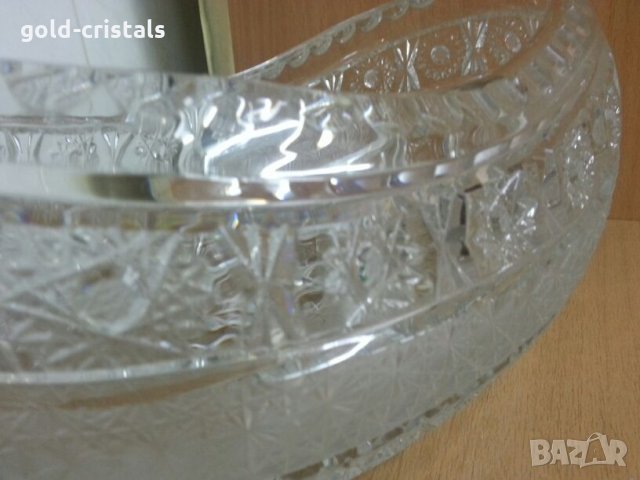  кристална купа овална, снимка 13 - Антикварни и старинни предмети - 24537685