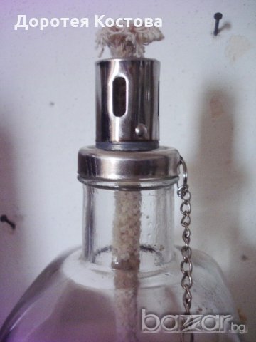 Стара лампа с капак, снимка 2 - Антикварни и старинни предмети - 19987246