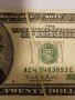Много рядка 20 доларова банкнота с дефект при отпечатването, снимка 4