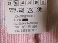 Прекрасна машинно плетена жилетка в бяло и розово размер 30, нова, снимка 5
