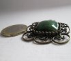 Красива висулка със зелен камък за колие, антика, бижу, броеница, гердан, Нефертити, пустиня , снимка 4