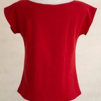 Дамска червена блуза с къс ръкав марка Makadamia , снимка 4 - Тениски - 22695497