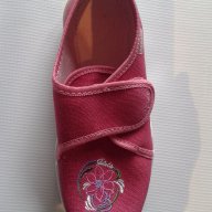 Розови Пантофки за момичета - памучни , не запаряват крачето, снимка 3 - Бебешки обувки - 13362173