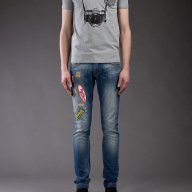 FRANKIE MORELLO GREY CAMERA PRINT Мъжка Тениска size S, снимка 3 - Тениски - 6491224