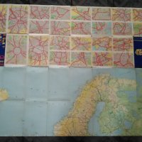 Голяма Стара Автомобилна Карта на Европа/Europa-1974г., снимка 2 - Антикварни и старинни предмети - 23862463