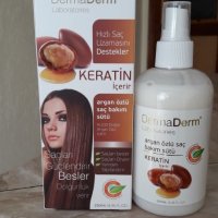 Спрей с Арганово Мляко и Кератин на Derma Derm за Коса, снимка 2 - Продукти за коса - 24430449