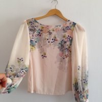 Красива блуза на цветя, снимка 5 - Блузи с дълъг ръкав и пуловери - 22526486