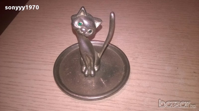 Silver plated 8x7см-коте внос швеицария, снимка 1