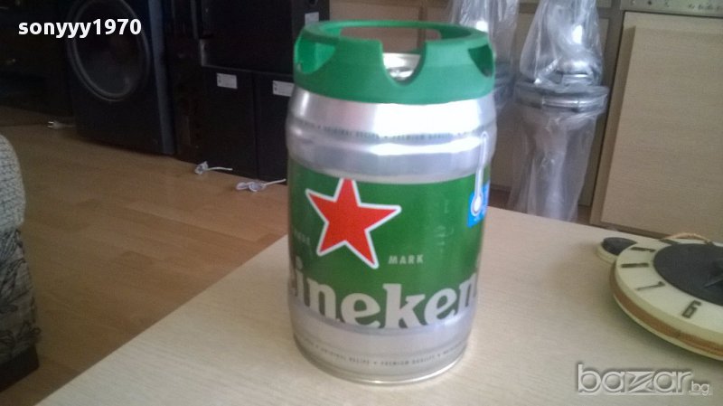 Heineken 5litra-празно буре от бира-30х20см-алуминиево, снимка 1