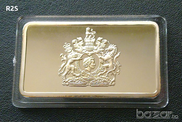 1 ТРОЙУНЦИЯ 24К .999 ПОЗЛАТЕНО КЮЛЧЕ КРАЛИЦА ЕЛИЗАБЕТ II ДИАМАНТ, снимка 2 - Нумизматика и бонистика - 8692092