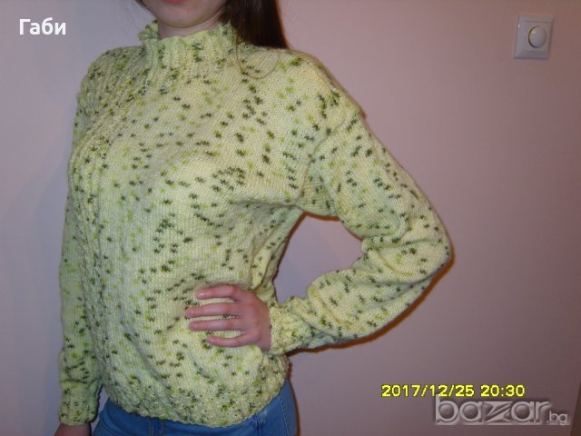 Ръчно плетена дамска блуза, снимка 2 - Блузи с дълъг ръкав и пуловери - 20252688