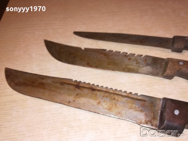 три стари ножа-ретро колекция-37/34/30см, снимка 9 - Колекции - 21073492