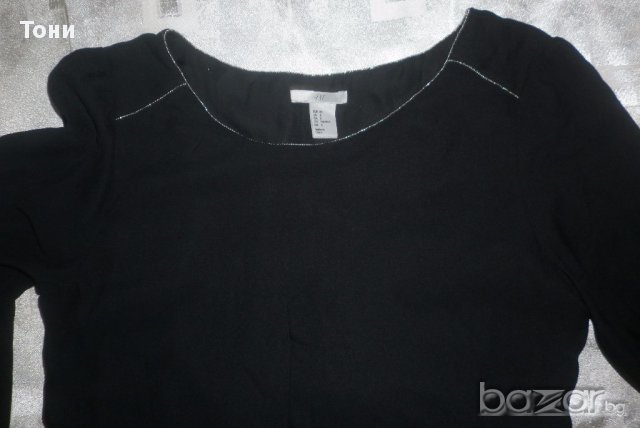Черна рокля - туника НМ H&M със златист кант , снимка 3 - Рокли - 15073784
