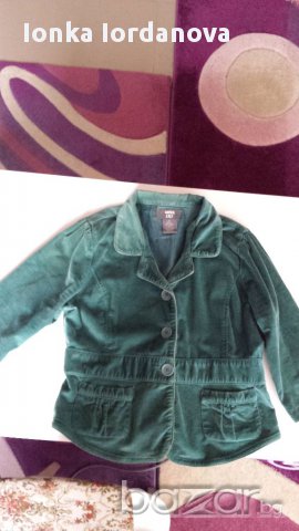 Късо сако цвят тюркоаз, размер М