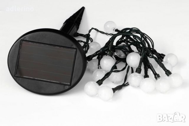  20 лед лампички, соларни лампички, соларно осветление - шарени , снимка 3 - Лампи за таван - 24782029