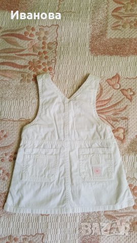 Бяла рокля - сукман, снимка 2 - Бебешки рокли - 18381329